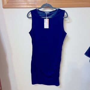 Women's Blue Fitted Dress by BTFBM